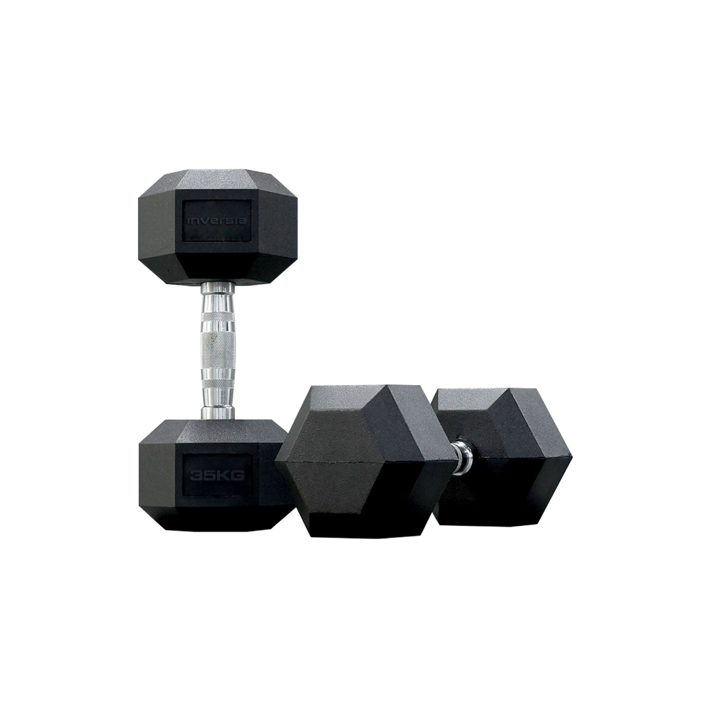 HEX DUMBBELLS (HARD CHROME HANDLE)